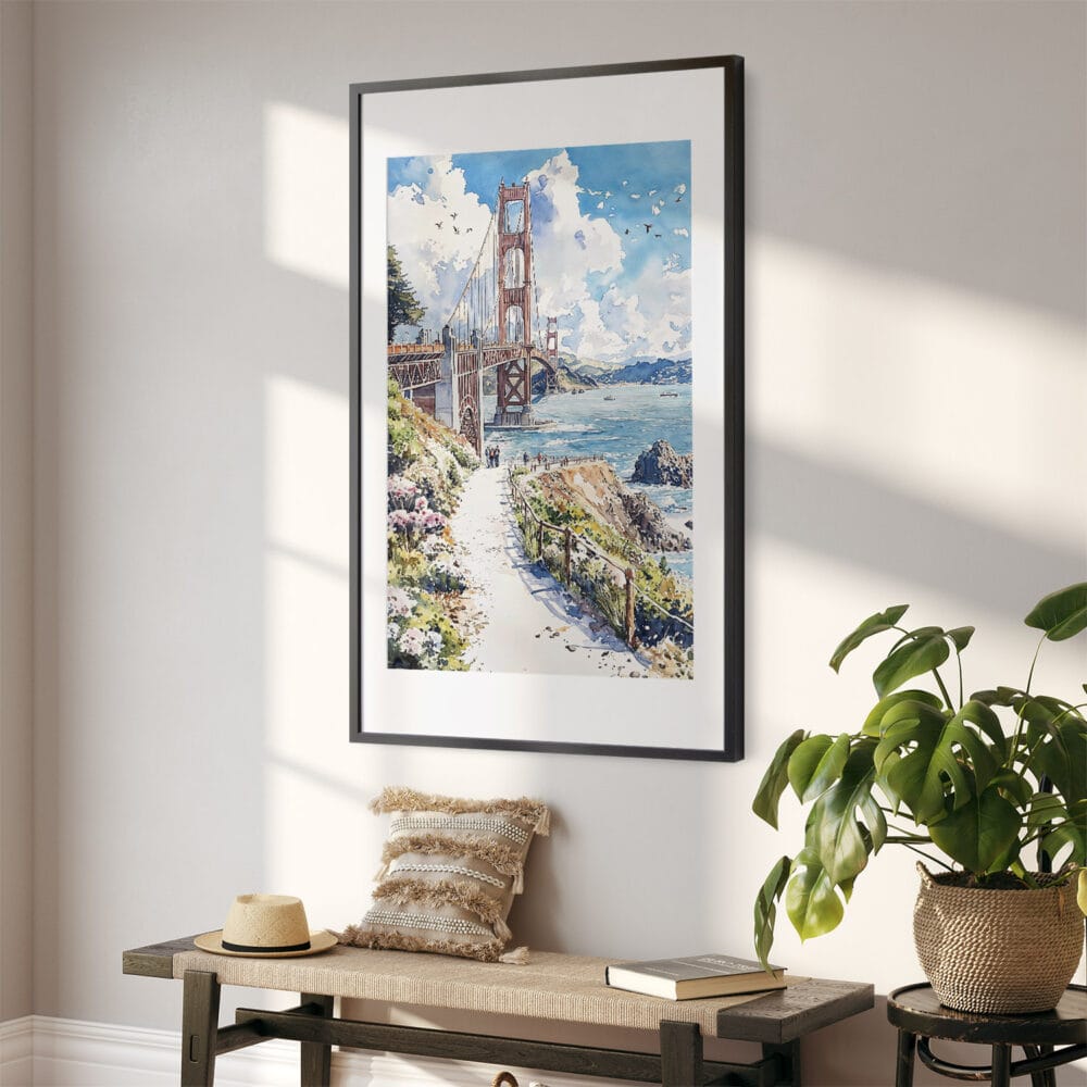 02 - San Francisco Golden Gate Bridge Watercolor Art - Digital Downloads - Hallway.jpg 02 - San Francisco Golden Gate Bridge Watercolor Art - Digital Downloads - Hallway.jpg