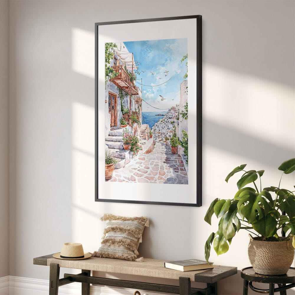 02 - Santorini Watercolor Art - Digital Downloads - Hallway.jpg 02 - Santorini Watercolor Art - Digital Downloads - Hallway.jpg