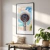 02 - Seattle Space Needle Closeup Watercolor Art - Digital Downloads - Hallway.jpg