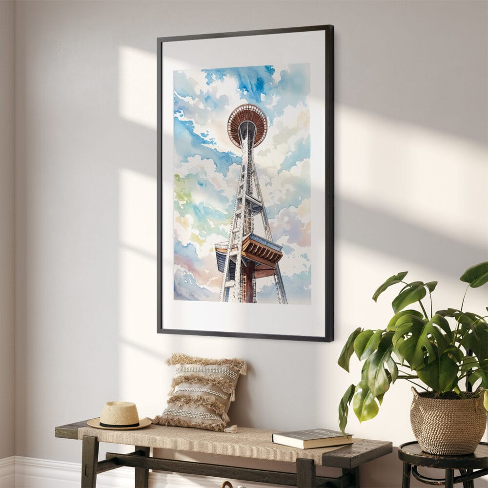 02 - Seattle Space Needle Watercolor Art - Digital Downloads - Hallway.jpg 02 - Seattle Space Needle Watercolor Art - Digital Downloads - Hallway.jpg