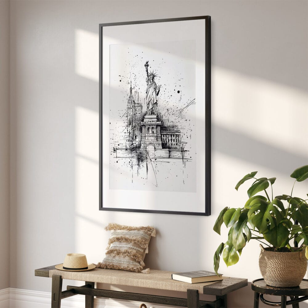 02 - Statue of liberty Pencil Drawing Art - Digital Downloads - Hallway.jpg 02 - Statue of liberty Pencil Drawing Art - Digital Downloads - Hallway.jpg