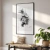02 - Thailand - Tuk Tuk 1 Pencil Drawing Art - Digital Downloads - Hallway.jpg