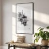 02 - Thailand - Tuk Tuk 2 Pencil Drawing Art - Digital Downloads - Hallway.jpg