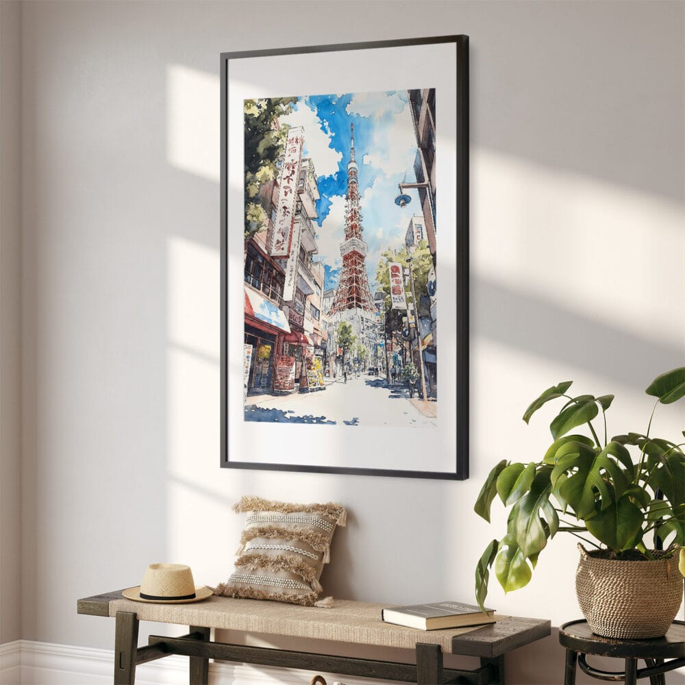 02 - Tokyo Tower Watercolor Art - Digital Downloads - Hallway.jpg 02 - Tokyo Tower Watercolor Art - Digital Downloads - Hallway.jpg