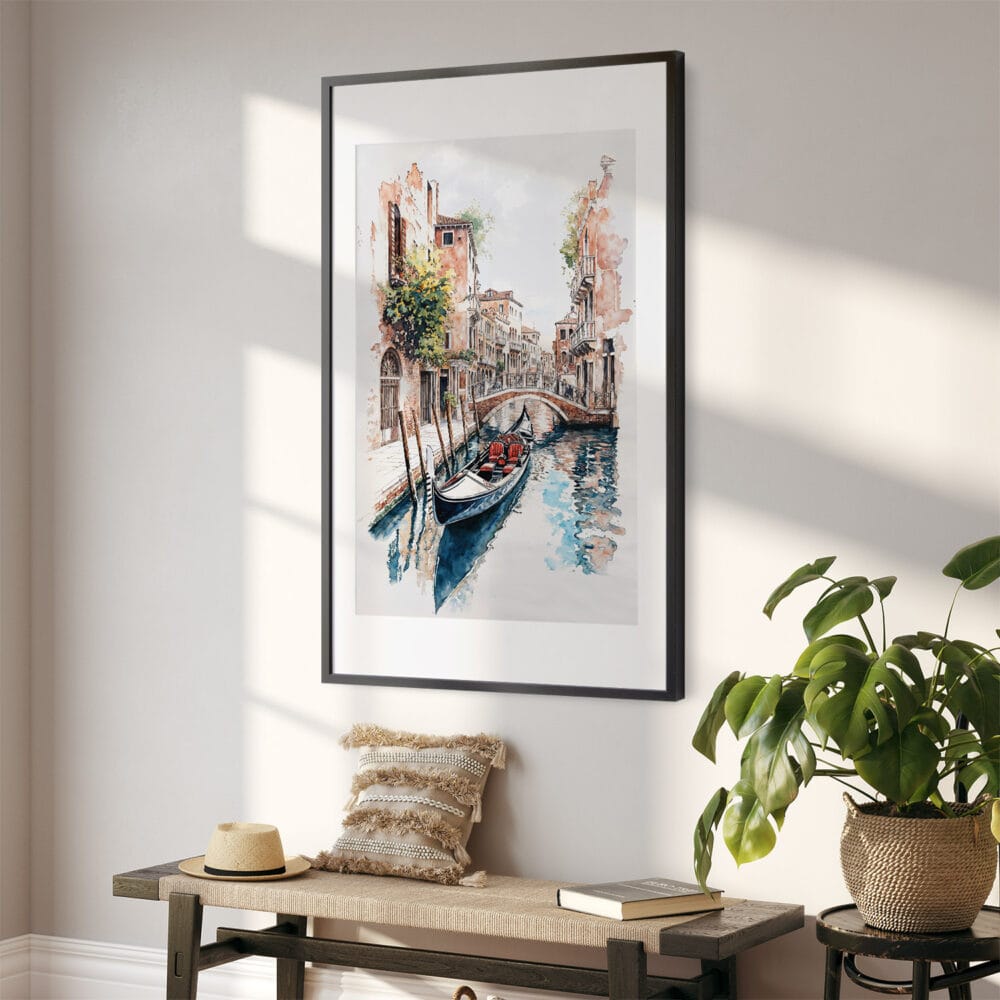 02 - Venice Gondola Watercolor Art - Digital Downloads - Hallway.jpg 02 - Venice Gondola Watercolor Art - Digital Downloads - Hallway.jpg