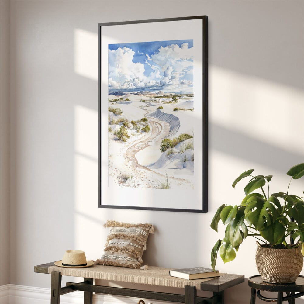 02 - White Sands National Park Watercolor Art - Digital Downloads - Hallway.jpg 02 - White Sands National Park Watercolor Art - Digital Downloads - Hallway.jpg