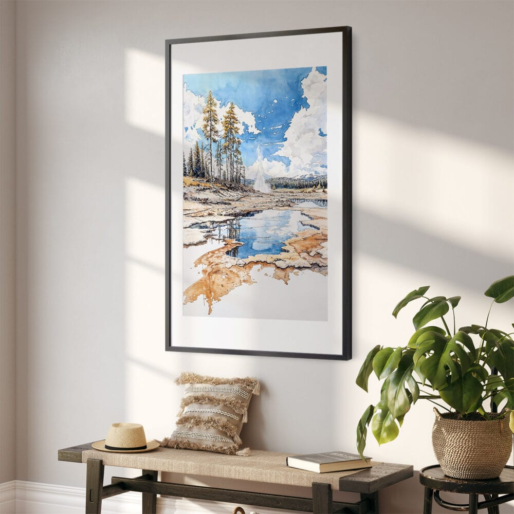 02 - Yellostone Geyser Watercolor Art - Digital Downloads - Hallway.jpg 02 - Yellostone Geyser Watercolor Art - Digital Downloads - Hallway.jpg
