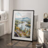 03 - Adirondack Mountains Watercolor Art - Digital Downloads - Frame Standing on floor.jpg