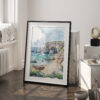 03 - Algarve Portugal Watercolor Art - Digital Downloads - Frame Standing on floor.jpg