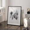 03 - Amsterdam Pencil Drawing - 2 Art - Digital Downloads - Frame Standing on floor.jpg