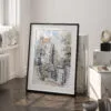 03 - Amsterdam Watercolor 1 Art - Digital Downloads - Frame Standing on floor.jpg