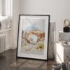 03 - Arches National Park Watercolor Art - Digital Downloads - Frame Standing on floor.jpg