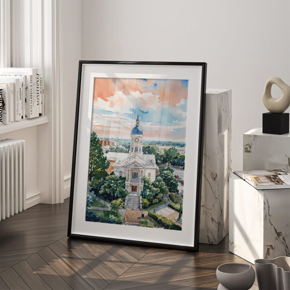 03 - Athens Georgia Watercolor Art - Digital Downloads - Frame Standing on floor.jpg 03 - Athens Georgia Watercolor Art - Digital Downloads - Frame Standing on floor.jpg