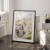 03 - Badlands Watercolor Art - Digital Downloads - Frame Standing on floor.jpg