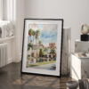 03 - Balboa Park Watercolor Art - Digital Downloads - Frame Standing on floor.jpg