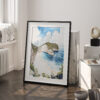 03 - Bali Nusa Penida Watercolor Art - Digital Downloads - Frame Standing on floor.jpg
