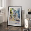 03 - Batu Caves Watercolor Art - Digital Downloads - Frame Standing on floor.jpg