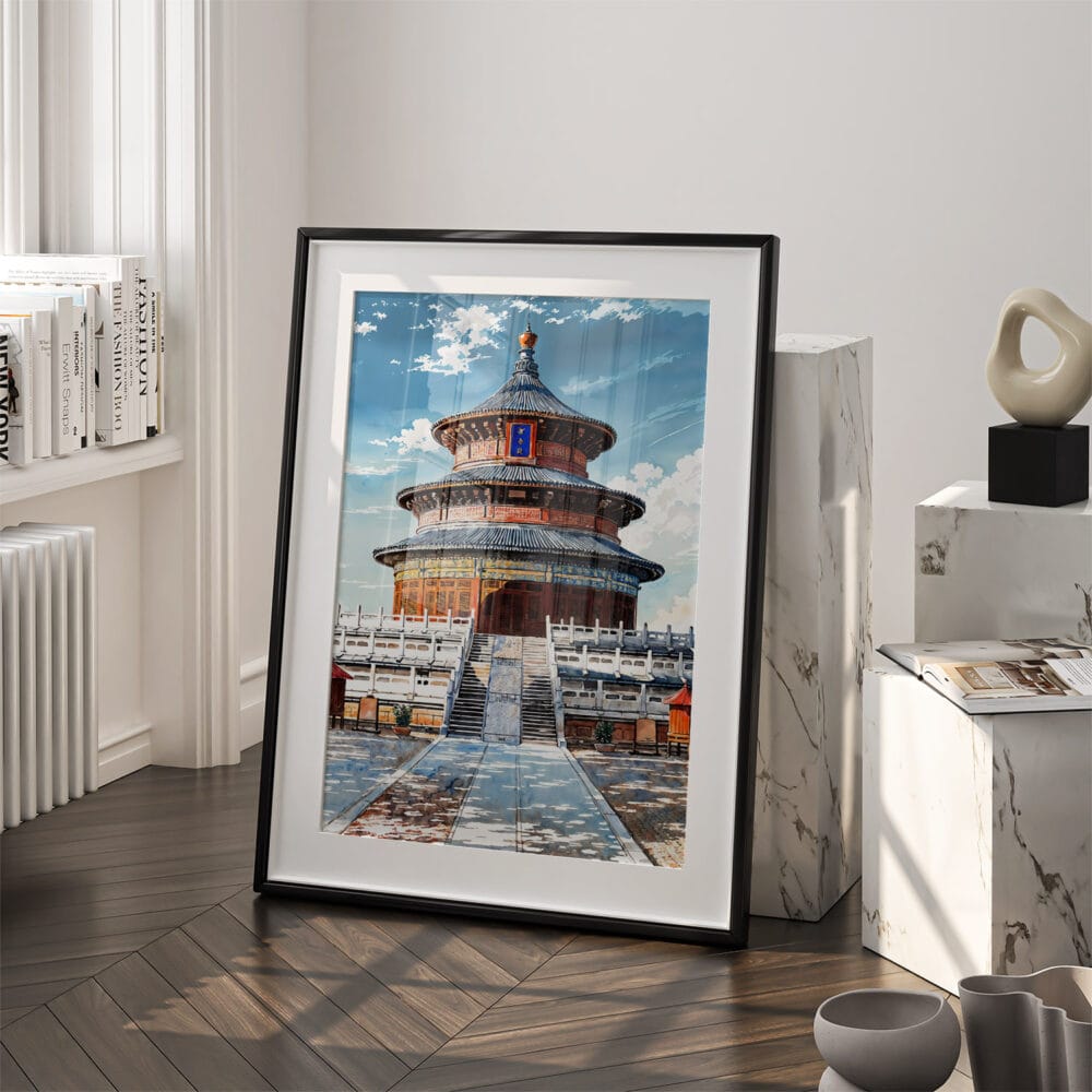 03 - Beijing Forbidden City Watercolor Art - Digital Downloads - Frame Standing on floor.jpg 03 - Beijing Forbidden City Watercolor Art - Digital Downloads - Frame Standing on floor.jpg