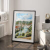 03 - Bern Switzerland Watercolor Art - Digital Downloads - Frame Standing on floor.jpg