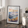 03 - Blue Ridge Mountains Watercolor Art - Digital Downloads - Frame Standing on floor.jpg