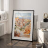 03 - Bryce Canyon National Park Watercolor Art - Digital Downloads - Frame Standing on floor.jpg