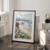 03 - Cannon Beach Oregon Watercolor Art - Digital Downloads - Frame Standing on floor.jpg