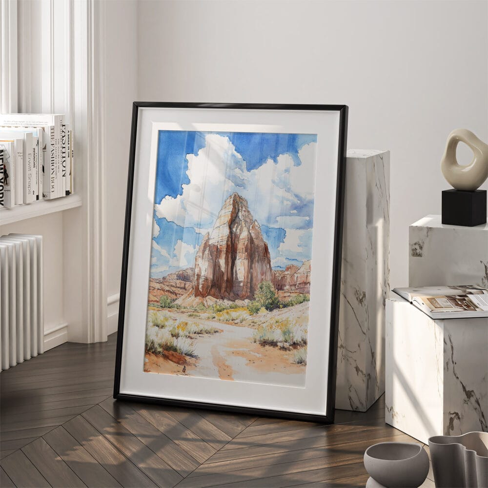 03 - Canyonlands Watercolor 2 Art - Digital Downloads - Frame Standing on floor.jpg 03 - Canyonlands Watercolor 2 Art - Digital Downloads - Frame Standing on floor.jpg