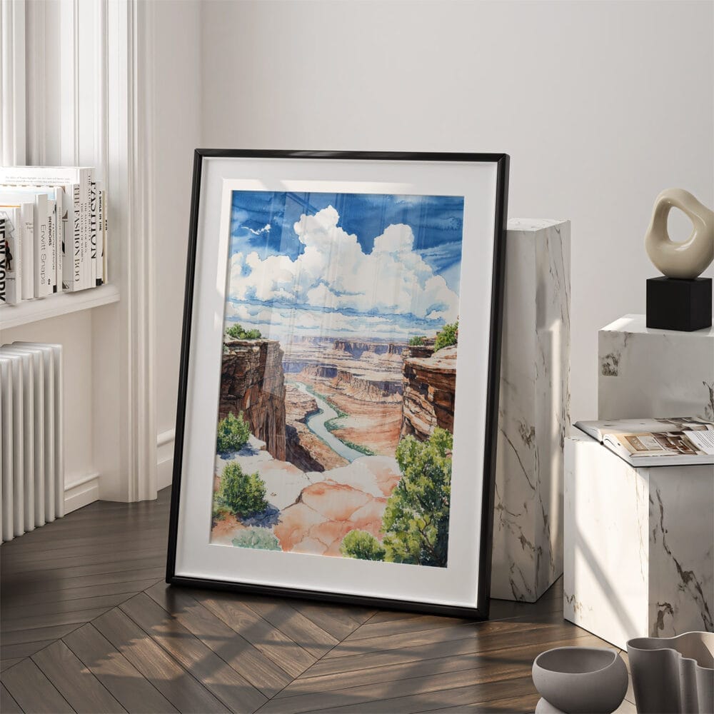 03 - Canyonlands Watercolor Art - Digital Downloads - Frame Standing on floor.jpg 03 - Canyonlands Watercolor Art - Digital Downloads - Frame Standing on floor.jpg