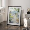 03 - Cape Cod Provincetown Watercolor Art - Digital Downloads - Frame Standing on floor.jpg