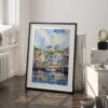 03 - Cape Cod Watercolor Art - Digital Downloads - Frame Standing on floor.jpg