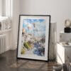 03 - Cappadocia Turkey Watercolor Art - Digital Downloads - Frame Standing on floor.jpg