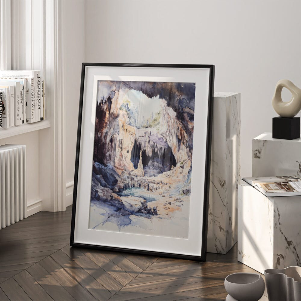 03 - Carlsbad Caverns National Park Watercolor Art - Digital Downloads - Frame Standing on floor.jpg 03 - Carlsbad Caverns National Park Watercolor Art - Digital Downloads - Frame Standing on floor.jpg