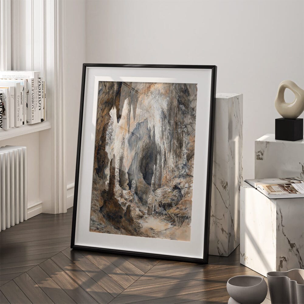 03 - Carlsbad Caverns Watercolor Art - Digital Downloads - Frame Standing on floor.jpg 03 - Carlsbad Caverns Watercolor Art - Digital Downloads - Frame Standing on floor.jpg