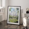 03 - Central Park New York Watercolor Art - Digital Downloads - Frame Standing on floor.jpg
