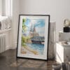03 - Cologne Cathedral Watercolor Art - Digital Downloads - Frame Standing on floor.jpg