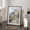 03 - Cordoba Spain Watercolor Art - Digital Downloads - Frame Standing on floor.jpg