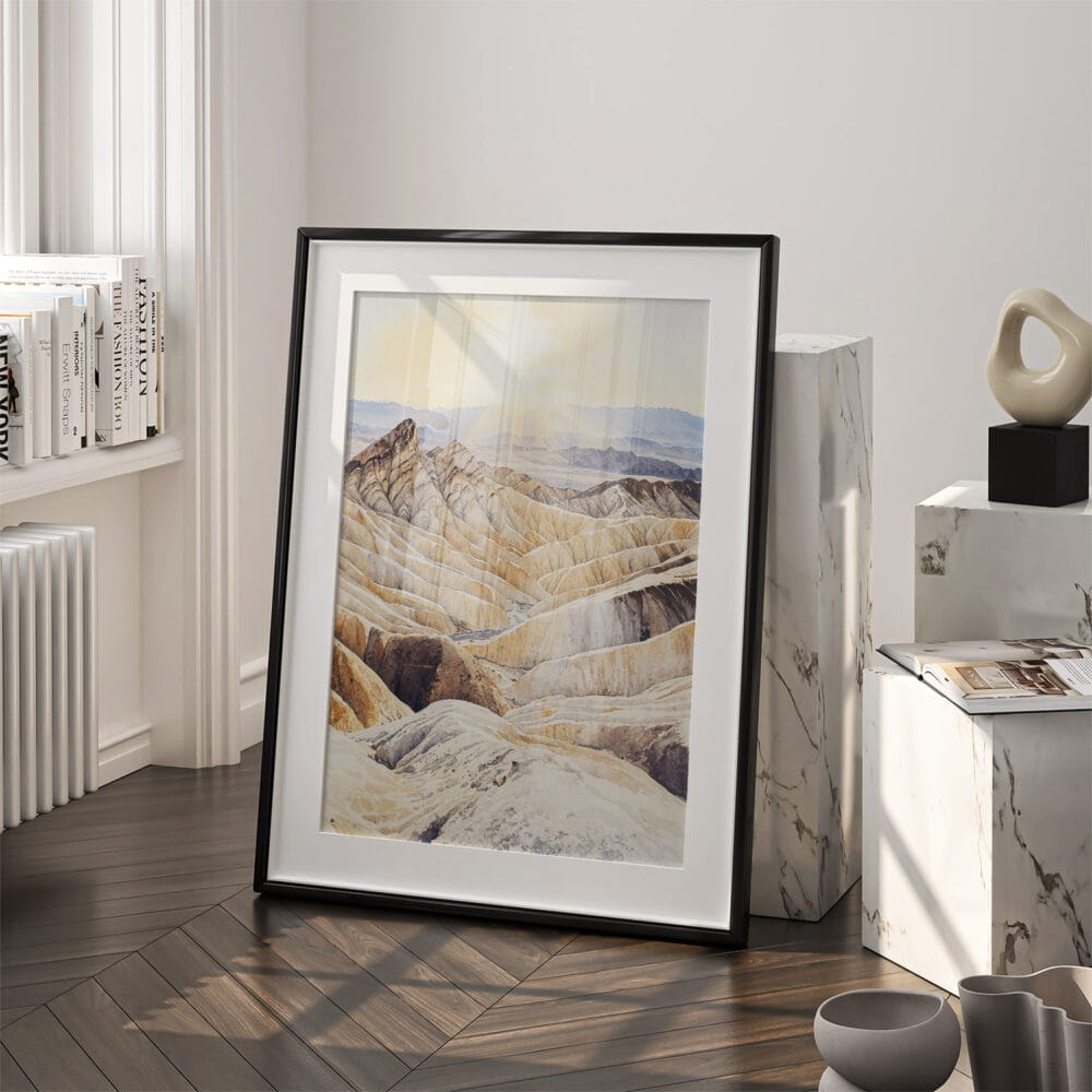 03 - Death Valley Watercolor Art - Digital Downloads - Frame Standing on floor.jpg 03 - Death Valley Watercolor Art - Digital Downloads - Frame Standing on floor.jpg
