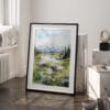 03 - Denali National Park Watercolor Art - Digital Downloads - Frame Standing on floor.jpg