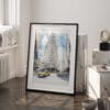 03 - Flatiron Watercolor Art - Digital Downloads - Frame Standing on floor.jpg
