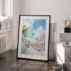 03 - Florida Key West Watercolor Art - Digital Downloads - Frame Standing on floor.jpg