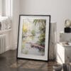 03 - Floride Everglades Watercolor Art - Digital Downloads - Frame Standing on floor.jpg