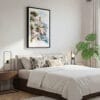 03 - Framed Amalfi - Watercolor Canvas Print - Bedroom.jpg