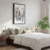 03 - Framed Amsterdam - Grachtengordel - Watercolor Canvas Print - Bedroom.jpg