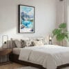 03 - Framed Banff National Park Watercolor Canvas Print - Bedroom.jpg