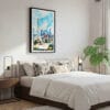 03 - Framed Beijing Skyline Watercolor Canvas Print - Bedroom.jpg