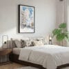 03 - Framed Berlin Watercolor Canvas Print - Bedroom.jpg