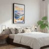 03 - Framed Blue Ridge Mountains Watercolor Canvas Print - Bedroom.jpg