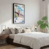 03 - Framed Brooklyn Bridge - Watercolor Canvas Print - Bedroom.jpg