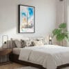03 - Framed Burj Khalifa Dubai Watercolor Canvas Print - Bedroom.jpg