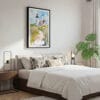03 - Framed Cape Cod Nobska Watercolor Canvas Print - Bedroom.jpg